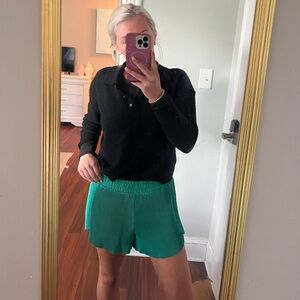 All in Motion Green Pleated Shorts